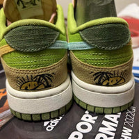 Low Top Sneakers, Brown Pink Green Colorway, Lace Up Design, Casual Gift for Sneaker Fans
