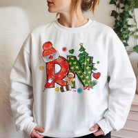 Festive Medical Holiday Sweater, Christmas RN Nurse Sweatshirt, Registered Nurse Christmas Crewneck, Nursing School Pullover Present