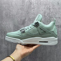 Mid Top Sneakers, Green White Colorway, Lace Up Design, Casual Gift for Sneaker Fans