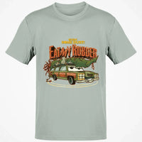 National Lampoons Christmas Vacation Shirt, Burn Some Dust Eat My Rubber T-Shirt, Retro Car Graphic Tee, Humorous Holiday Movie Apparel