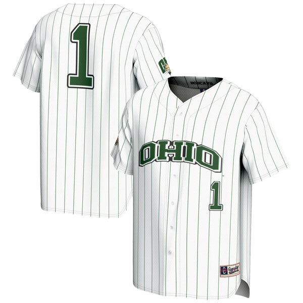 #1 Ohio Bobcats Lightweight Baseball Jersey - White