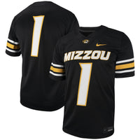 #1 Black Missouri Tigers Untouchable Football Replica Jersey