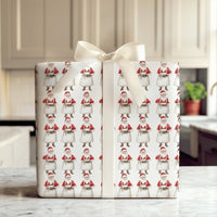 Watercolor Santa in Apron Gift Wrap, Santa Workshop Wrapping Paper, Rustic Santa Claus Christmas Paper, Holiday Party Present Wrapping Roll