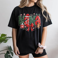 Festive Holiday Mama Shirt, Leopard Print Christmas Mama T-Shirt, Adorable Retro Mom Graphic Tee, Xmas Family Mommy T-Shirt, Present for Wife