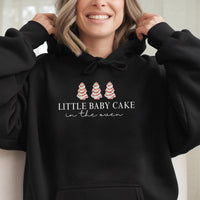 Christmas Pregnancy Announcement Hoodie, Baby Cake in the Oven Hoodie, Holiday Baby Reveal Sweatshirt, Expecting Mom Hooded Pullover Present