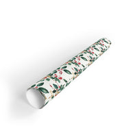 Christmas Berries Gift Wrap, Holly and Bells Wrapping Paper, Golden Bell Festive Wrapping Paper, Holiday Present Paper Roll, Xmas Gift Wrap