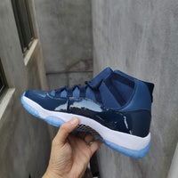 Sneakers, Navy White Colorway, Lace Up Design, Casual Gift for Sneaker Fans