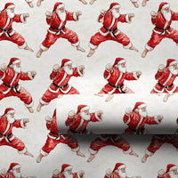 Martial Arts Santa Gift Wrap, Karate Santa Christmas Wrapping Paper, Humorous Holiday Wrapping Paper, Secret Santa Martial Arts Gift Wrap Roll