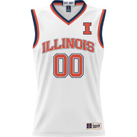 Illinois Fighting Illini Lightweight NIL Pick-A-Player Basketball Jersey - White