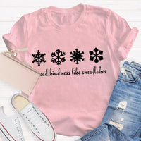 Christmas Teacher Shirt, Spread Kindness Like Snowflakes T-Shirt, Festive Holiday Graphic Tee, Winter Kindness Tee, Adorable Xmas Teacher Present