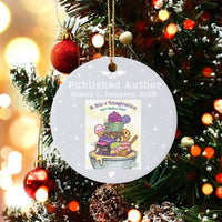 Book Launch Christmas Ornament, Published Author 2025 Ceramic Ornament, Personalized Writer Holiday Tree Ornament, Novelist Keepsake Present