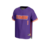 #1 Clemson Tigers Lightweight Baseball Fashion Jersey - Purple