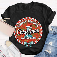 Humorous Holiday Chemistry STEM Shirt, Science Teacher Christmas Social Club T-Shirt, Festive Science Graphic Tee, Xmas Educator Present