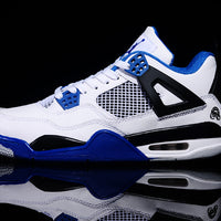Sneakers, White Blue Colorway, Lace Up Design, Casual Gift for Sneaker Fans