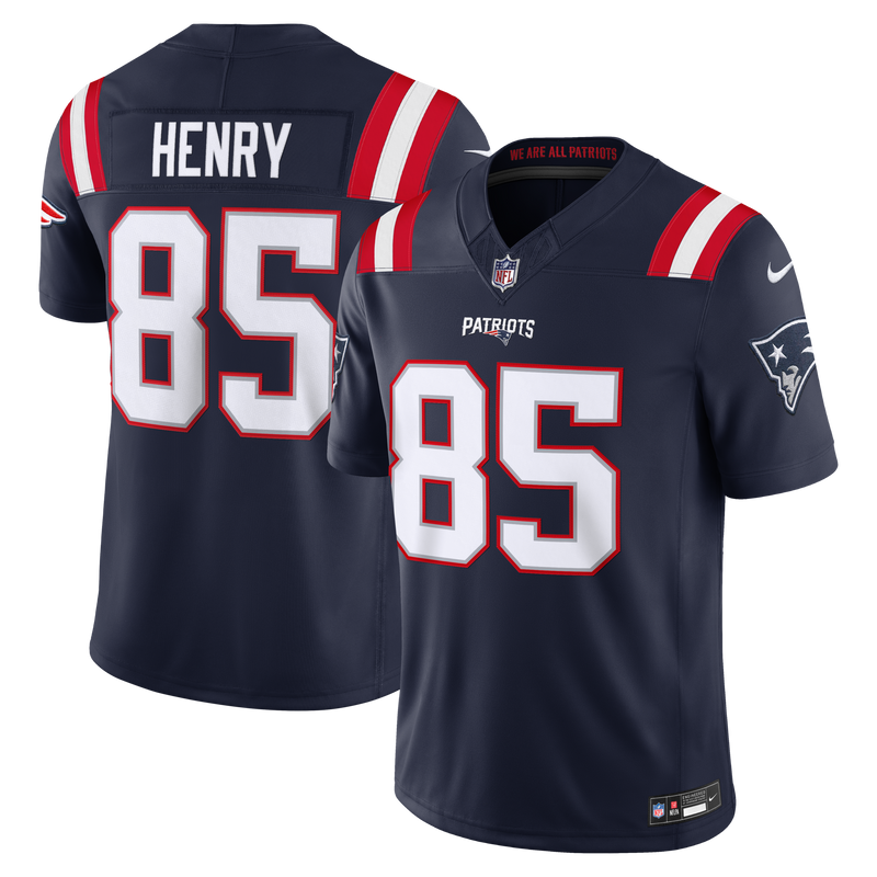 New England Patriots Hunter Henry Navy Team Stitched Limited Jersey