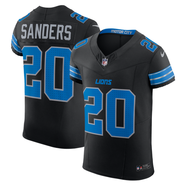 Detroit Lions Barry Sanders Black Alternate Elite Jersey