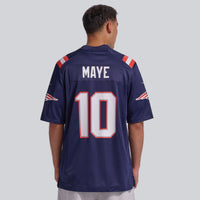New England Patriots Drake Maye Navy Player Game Jersey