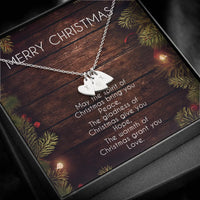 Hand Stamped Letter Charm Necklace, Personalized Heart Initial Necklace, 18k Gold Finish Pendant Necklace, Christmas Present for Her