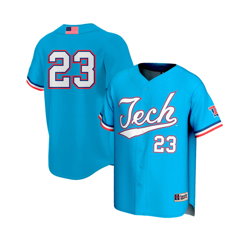 #23 Louisiana Tech Bulldogs Lightweight Collegiate Baseball Fashion Jersey - Royal