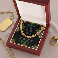 Holiday Present from Mom, Christmas Present for Son Cuban Link Chain Necklace, Mens Cuban Link Chain, Son Christmas Jewelry, Steel Chain Necklace