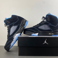 Mid Top Sneakers, Blue Black Colorway, Lace Up Design, Casual Gift for Sneaker Fans
