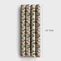 Desert Holiday Gift Wrap, Santa Cactus Christmas Wrapping Paper, Watercolor Succulent Present Paper, Festive Christmas Present Wrap Roll