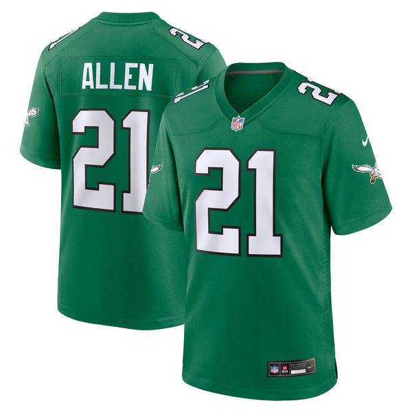 Philadelphia Eagles Eric Allen Kelly Green Retired Player Alternate Game Jersey