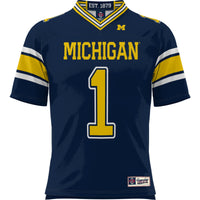 #1 Michigan Wolverines Football Jersey - Navy