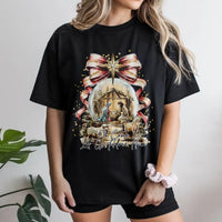 Oh Come Let Us Adore Him T-Shirt, Nativity Scene T-Shirt, Christian Christmas Graphic Tee, Holy Family Faith Shirt, Holiday Church Present