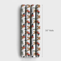 Festive Winter Yorkie Gift Wrap, Yorkshire Terrier Wrapping Paper, Red Scarf Holiday Dog Wrapping Paper, Adorable Puppy Christmas Gift Wrap