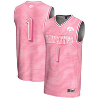 #1 Iowa Hawkeyes Lightweight Basketball Jersey - Pink