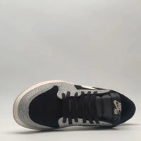 Low Top Sneakers, Black Gray Colorway, Cracked Pattern, Lace Up Design, Casual Gift for Sneaker Fans
