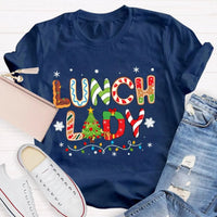 Festive Holiday Cafeteria Staff Graphic Tee, Lunch Lady Christmas Shirt, Cafeteria Worker Christmas Shirt, School Staff Holiday Present