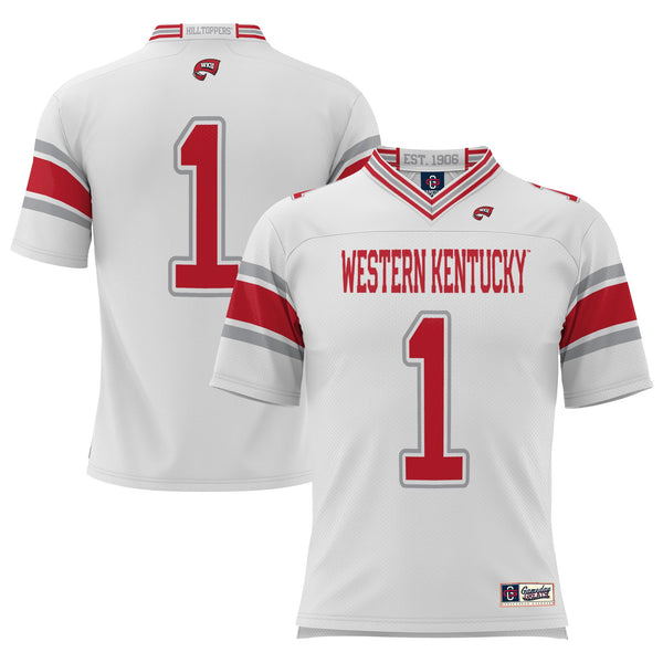 #1 Western Kentucky Hilltoppers Endzone Football Jersey - White