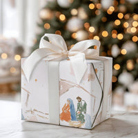 Minimalist Holy Family Gift Wrap, Watercolor Nativity Wrapping Paper, Religious Christmas Wrapping Paper, Christian Holiday Gift Wrap Roll