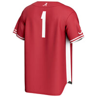#1 Alabama Crimson Tide Lightweight Baseball Fashion Jersey - Crimson