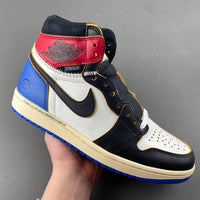 High Top Sneakers, Blue White Black Colorway, Lace Up Design, Casual Gift for Sneaker Fans