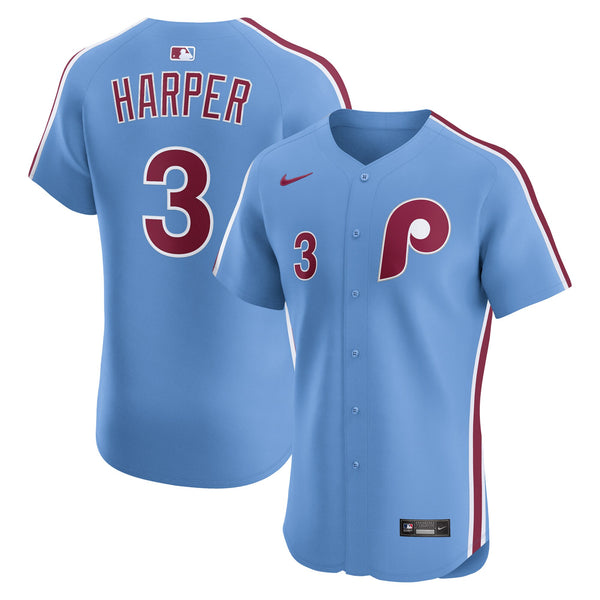 Philadelphia Phillies Bryce Harper Light Blue Alternate Elite Jersey