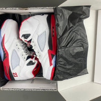High Top Sneakers, White Black Red Colorway, Leather Footwear, Lace Up Design, Casual Gift for Sneaker Fans