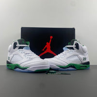 High Top Sneakers, White Green Colorway, Leather Footwear, Lace Up Design, Casual Gift for Sneaker Fans