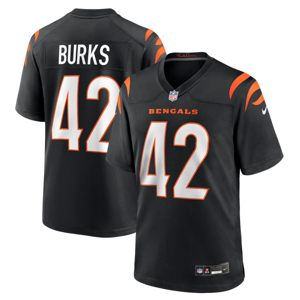 Cincinnati Bengals Oren Burks Black Team Game Jersey