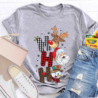 Merry Christmas Vibes Graphic Tee, Christmas Reindeer Snowman Santa Claus Shirt, Adorable Holiday Season T-Shirt, Festive Xmas Shirt