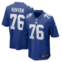 New York Giants Jon Runyan Royal Team Game Jersey