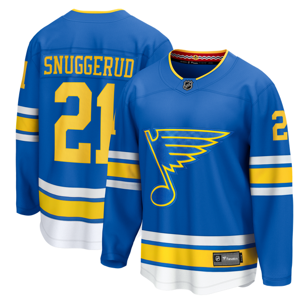 St. Louis Blues Jimmy Snuggerud Blue Home Breakaway Jersey