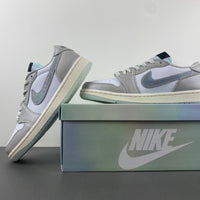 Retro Low Top Sneakers, White Gray Colorway, Lace Up Design, Casual Gift for Sneaker Fans