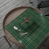 Classic Tartan Gift Wrap Roll, Green Plaid Wrapping Paper, Buffalo Check Holiday Wrapping Paper, Traditional Christmas Present Paper Roll