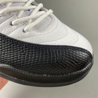 Low Top Sneakers, Blue White Black Colorway, Leather Footwear, Lace Up Design, Casual Gift for Sneaker Fans