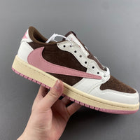 Low Top Sneakers, White Pink Colorway, Reverse Hook Design, Lace Up Design, Casual Gift for Sneaker Fans