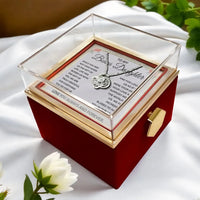 Stepdaughter Pendant Necklace, Bonus Daughter Love Knot Necklace, Sparkling CZ Knot Necklace, Birthday Christmas Present for Daughter