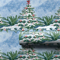Snowy Tree Sports Gift Wrap, Baseball Christmas Tree Wrapping Paper, Tropical Holiday Wrapping Paper, Baseball Ornament Wrapping Paper Roll
